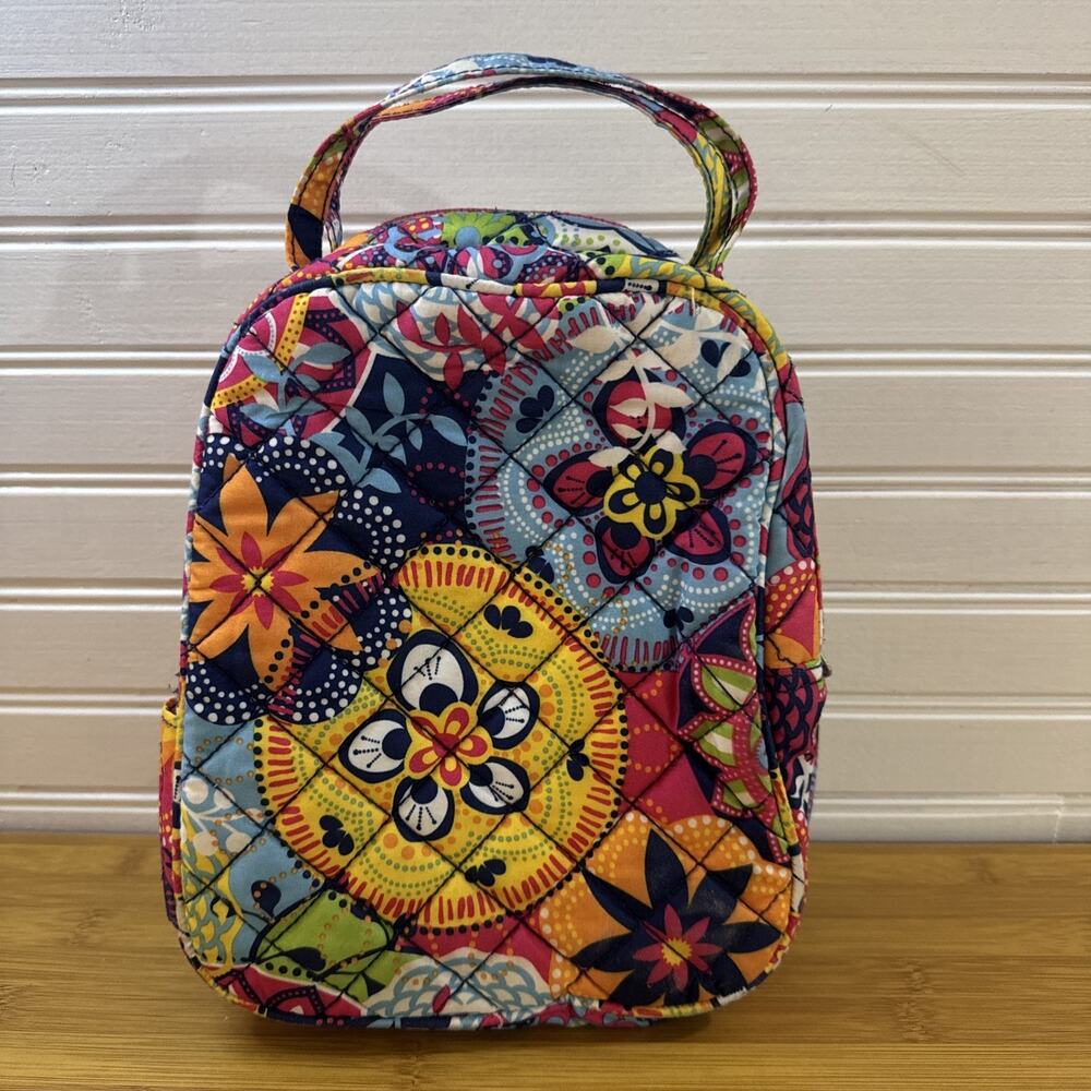 Danielle Morgan Lunch Box Bag - Paisley Mandala Flower Soft Quilted Insulated